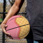 Pink Ice Cream Melted Print Basketball