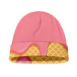 Pink Ice Cream Melted Print Beanie