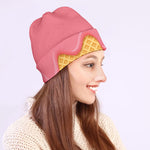 Pink Ice Cream Melted Print Beanie