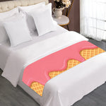 Pink Ice Cream Melted Print Bed Runner