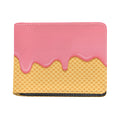 Pink Ice Cream Melted Print Bifold Wallet