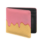 Pink Ice Cream Melted Print Bifold Wallet