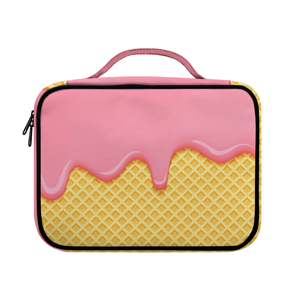Pink Ice Cream Melted Print Briefcase Bible Bag