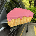 Pink Ice Cream Melted Print Car Side Mirror Covers