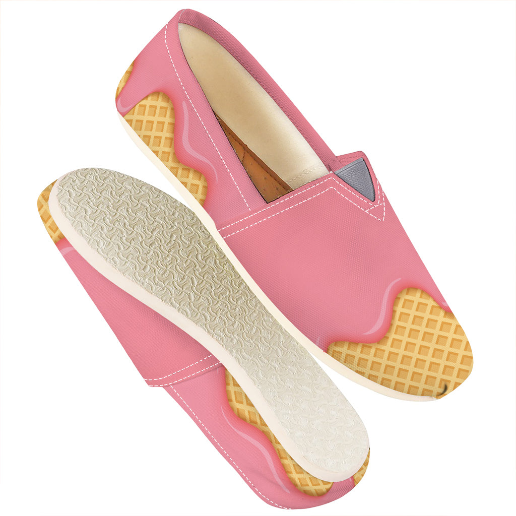 Pink Ice Cream Melted Print Casual Shoes