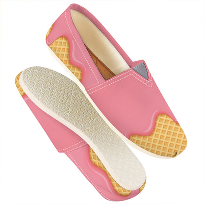 Pink Ice Cream Melted Print Casual Shoes