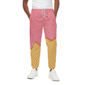 Pink Ice Cream Melted Print Cotton Sweatpants