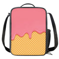 Pink Ice Cream Melted Print Crossbody Lunch Bag
