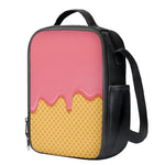 Pink Ice Cream Melted Print Crossbody Lunch Bag