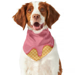 Pink Ice Cream Melted Print Dog Bandana
