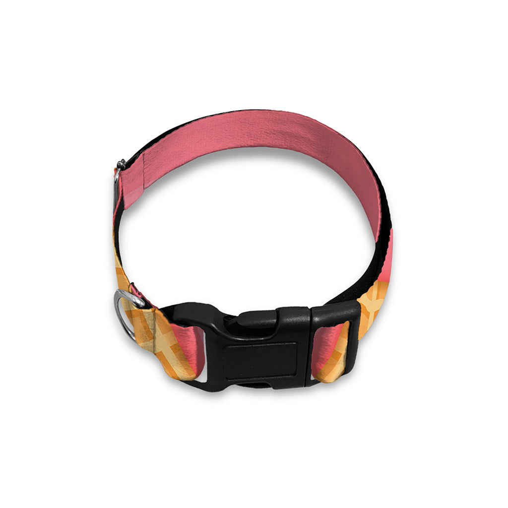 Pink Ice Cream Melted Print Dog Collar