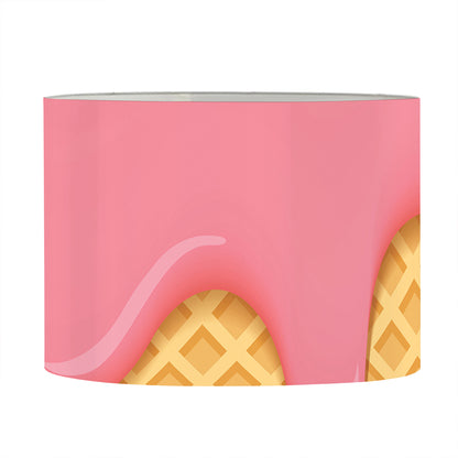 Pink Ice Cream Melted Print Drum Lamp Shade