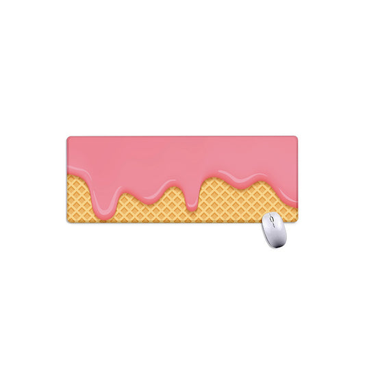 Pink Ice Cream Melted Print Extended Mouse Pad