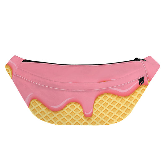 Pink Ice Cream Melted Print Fanny Pack