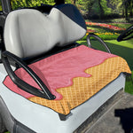 Pink Ice Cream Melted Print Golf Cart Seat Cover