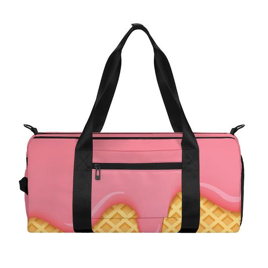 Pink Ice Cream Melted Print Gym Bag