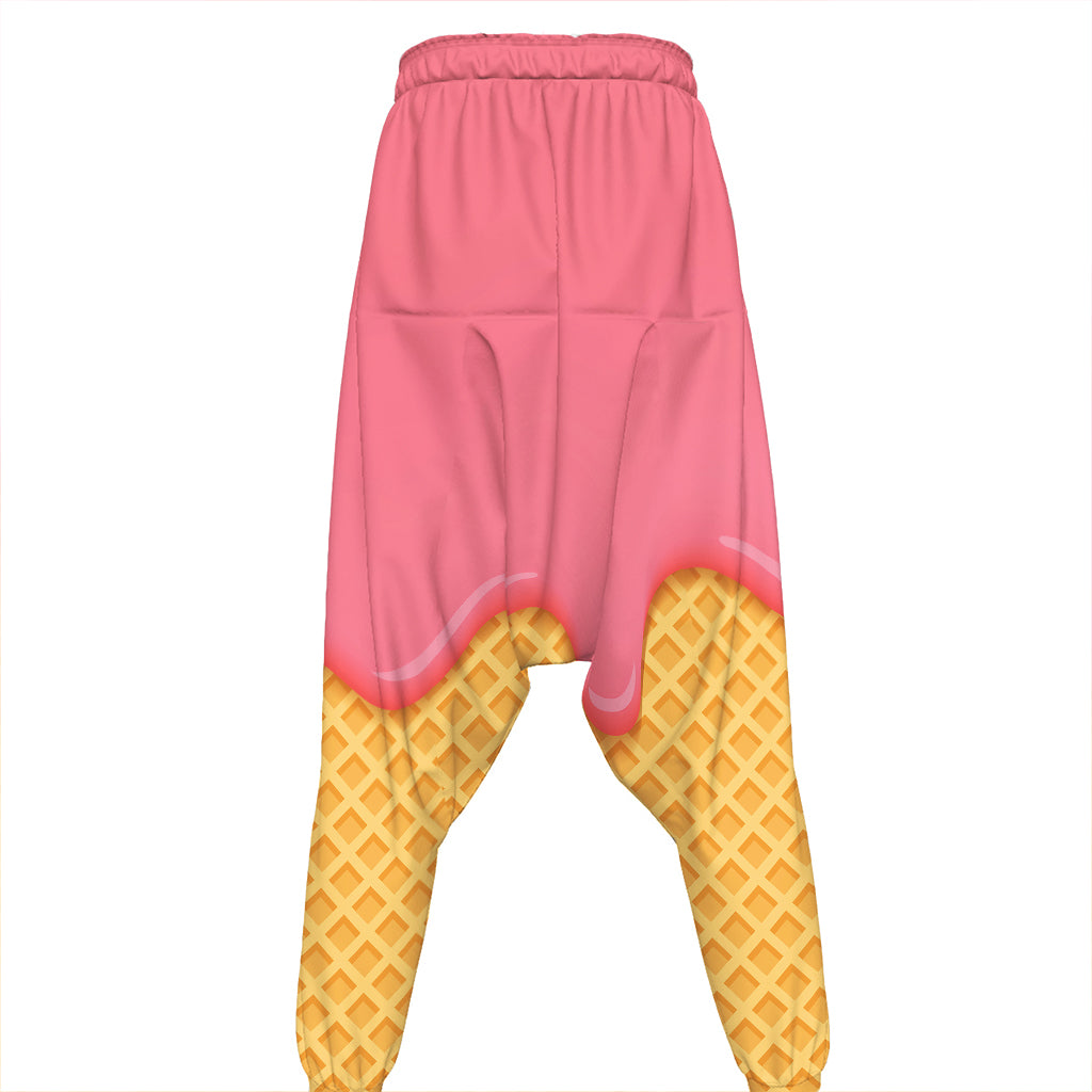 Pink Ice Cream Melted Print Hammer Pants