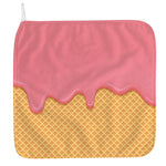 Pink Ice Cream Melted Print Hand Towel