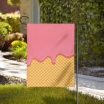 Pink Ice Cream Melted Print House Flag