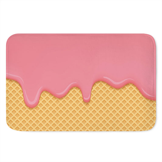 Pink Ice Cream Melted Print Indoor Door Mat