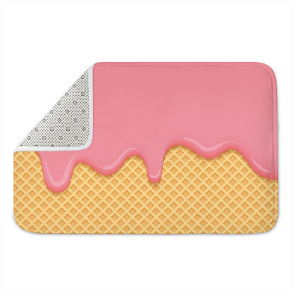 Pink Ice Cream Melted Print Indoor Door Mat