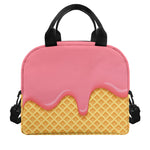 Pink Ice Cream Melted Print Insulated Lunch Bag