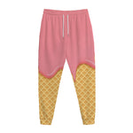 Pink Ice Cream Melted Print Jogger Pants
