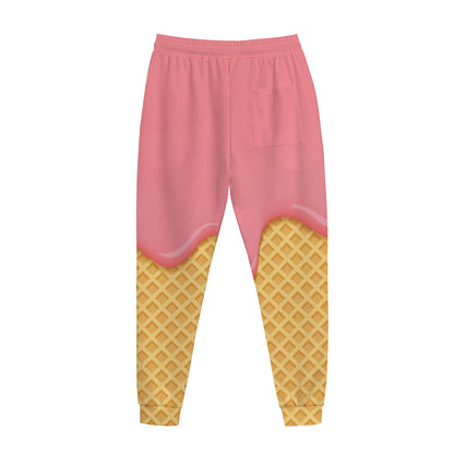 Pink Ice Cream Melted Print Jogger Pants
