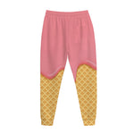 Pink Ice Cream Melted Print Jogger Pants