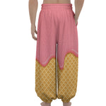 Pink Ice Cream Melted Print Lantern Pants