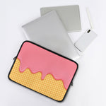 Pink Ice Cream Melted Print Laptop Sleeve