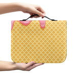 Pink Ice Cream Melted Print Leather Bible Cover