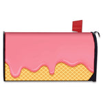 Pink Ice Cream Melted Print Mailbox Cover