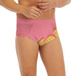 Pink Ice Cream Melted Print Men's Briefs
