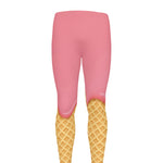 Pink Ice Cream Melted Print Men's leggings