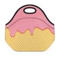 Pink Ice Cream Melted Print Neoprene Lunch Bag