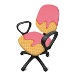 Pink Ice Cream Melted Print Office Chair Cover