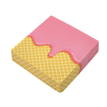 Pink Ice Cream Melted Print Outdoor Seat Cushion Cover