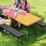 Pink Ice Cream Melted Print Picnic Table Cover
