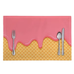 Pink Ice Cream Melted Print Placemat
