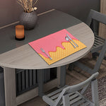 Pink Ice Cream Melted Print Placemat
