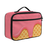 Pink Ice Cream Melted Print Portable Lunch Bag