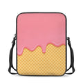 Pink Ice Cream Melted Print Rectangular Crossbody Bag