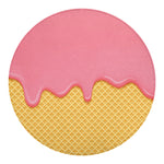 Pink Ice Cream Melted Print Round Blanket