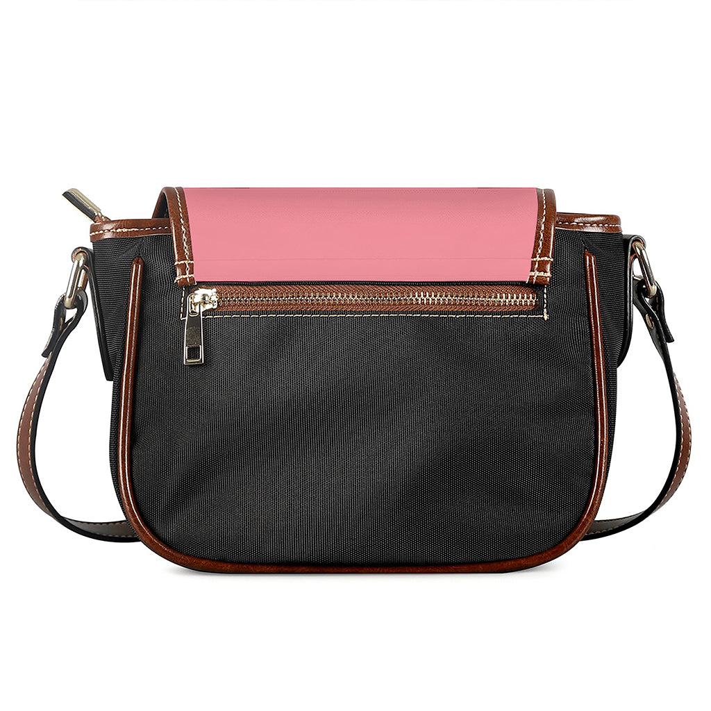 Pink Ice Cream Melted Print Saddle Bag
