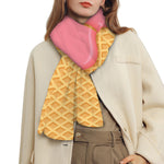 Pink Ice Cream Melted Print Scarf