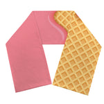 Pink Ice Cream Melted Print Scarf