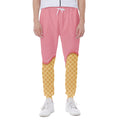 Pink Ice Cream Melted Print Joggers