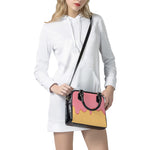 Pink Ice Cream Melted Print Shoulder Handbag