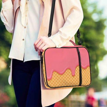 Pink Ice Cream Melted Print Shoulder Strap Bible Bag